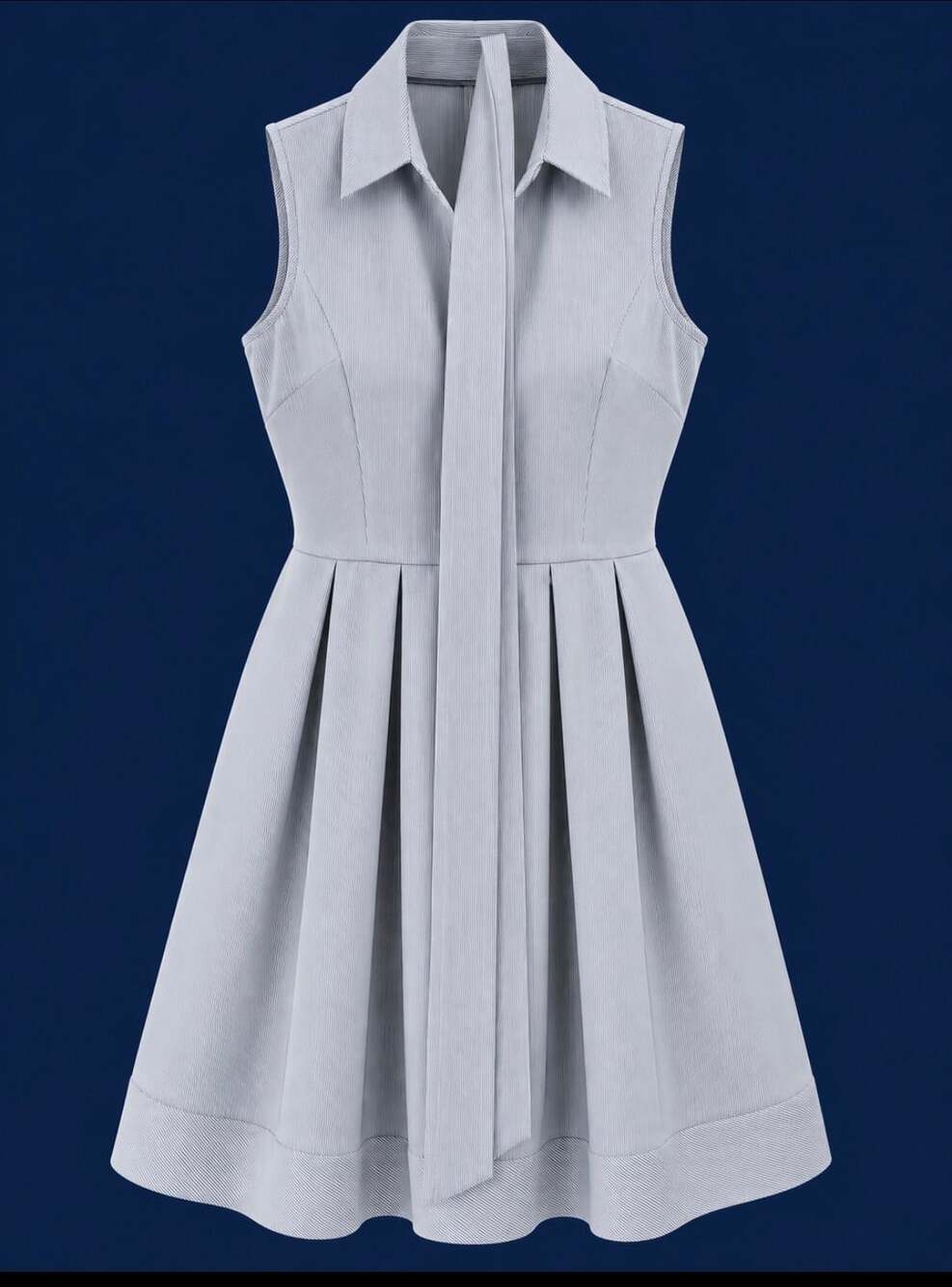 Jones New York Pleated Shirtdress Size 6 Blue White Striped Sleeveless